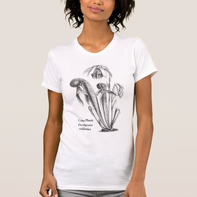 Camiseta Arte botânica da planta de jarro (Frente)
