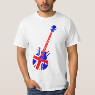 Camiseta Arte britânica da guitarra de Union Jack