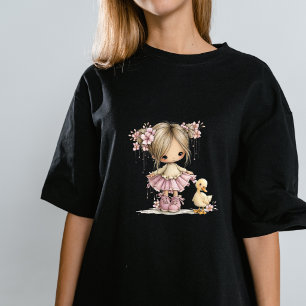 Camiseta Arte caprichosa para berçário de menina fofa e pat