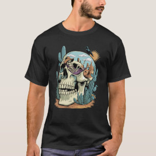 Camiseta Arte Caveira do Deserto - Esqueleto em Hammock