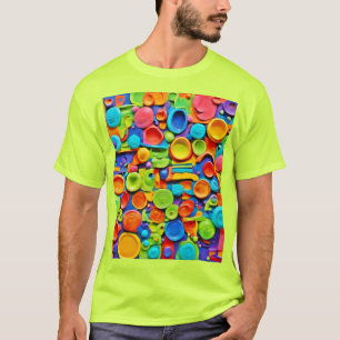 Camiseta Arte cerâmica colorida