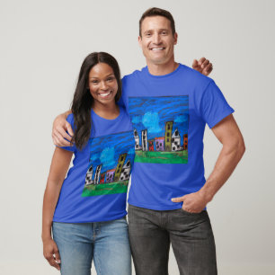 Camiseta Arte Cityscape por Crianças