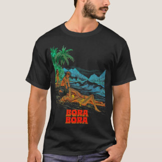 Camiseta Arte Clássica De Ventilador Bora-BORA Retro Cult