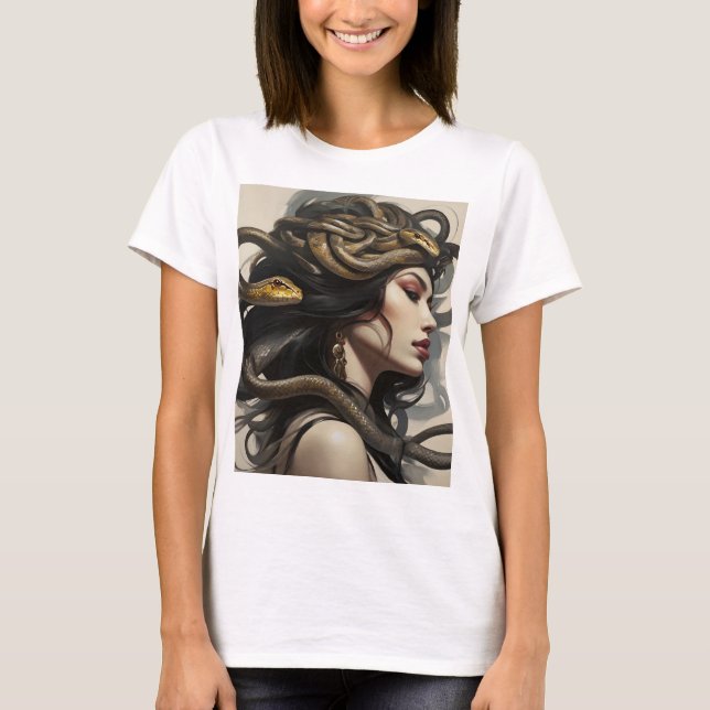Camiseta arte cobra mulher (Frente)