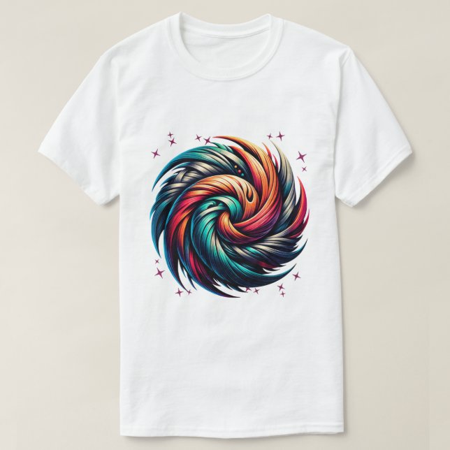 Camiseta Arte Colorida Abstrato (Frente do Design)