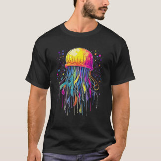 Camiseta Arte Colorida Arco-Íris Águas-do-Mar