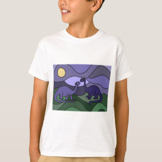 Camiseta Arte Colorida Brontosaurus Dinossaur