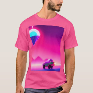 Camiseta Arte Colorida Colorida de Arte Vibrante legal Ufo