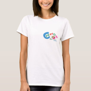 Camiseta Arte Colorida Criativa em Progresso Citação