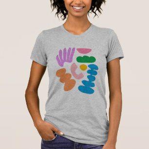Camiseta Arte Colorida de Formas Geométricas Abstrato Mode