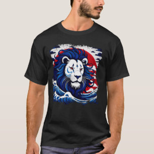 Camiseta Arte Colorida De Leão Para Amantes De Leões Com Uk