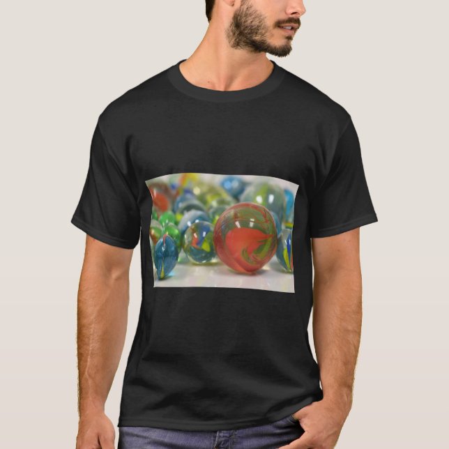 Camiseta Arte Colorida de Mármores (Frente)