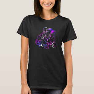 Camiseta Arte Colorida de Patins de Rolamento