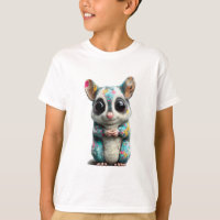 Arte Colorida de Planador Marsupial Infantil