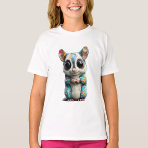 Camiseta Arte Colorida de Planador Marsupial Infantil