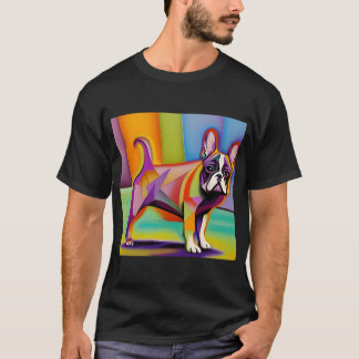 Camiseta Arte Colorida de Pug Arte Abstrata de Pug Arte de 