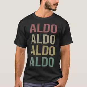 Camiseta Arte Colorida de Texto - Nome Aldo
