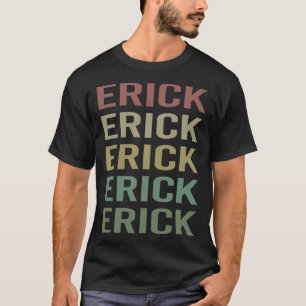 Camiseta Arte Colorida de Texto - Nome de Erick