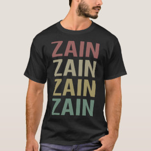 Camiseta Arte Colorida de Texto - Nome do Zain