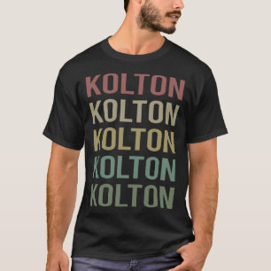 Camiseta Arte Colorida de Texto - Nome Kolton