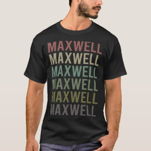 Camiseta Arte Colorida de Texto - Nome Maxwell
