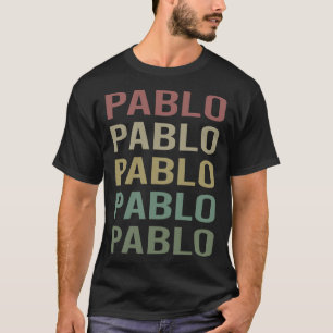 Camiseta Arte Colorida de Texto - Nome Pablo