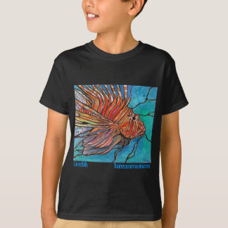 Camiseta Arte colorida do estilo do "vitral" do Lionfish!