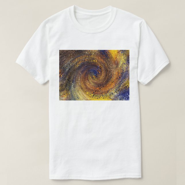 Camiseta Arte Colorida do Padrão de Rolo Psicodélico abstra (Frente do Design)