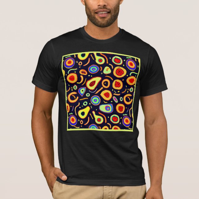 Camiseta Arte Colorida Neon Fruta Delights (Frente)