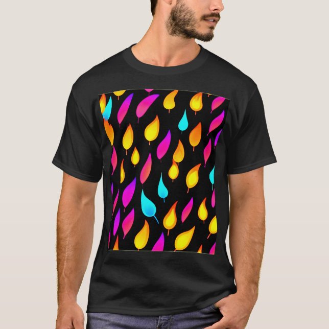 Camiseta Arte com chamas de Abstrato (Frente)