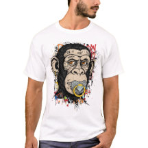 Arte com o Macaco do grafite - Estilo da Rua Abstr