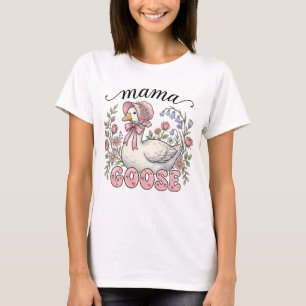 Camiseta Arte com palavras de ganso Mama fofa