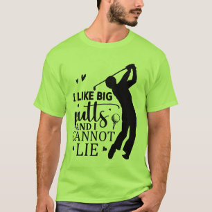Camiseta Arte com palavras de golfe engraçado