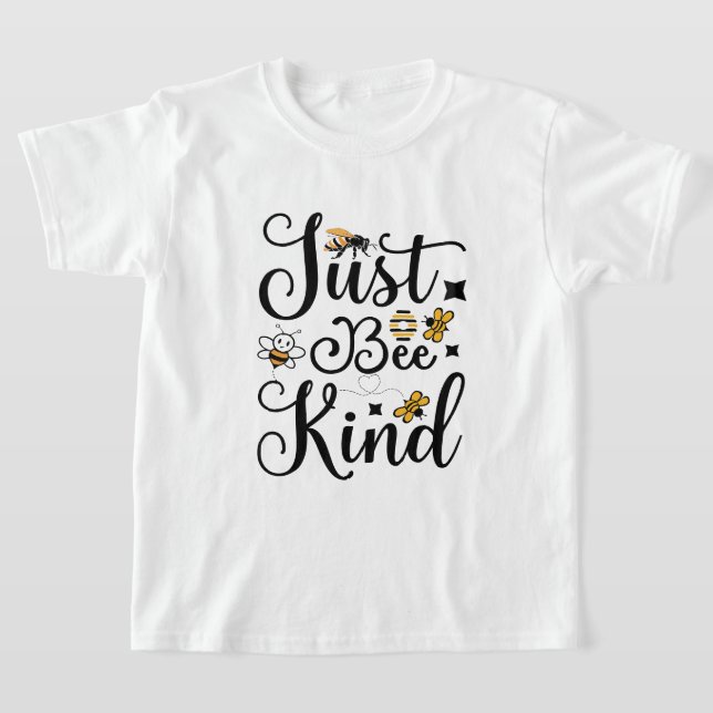 Camiseta Arte com palavras de meninas gentis como abelhas f (Postura )