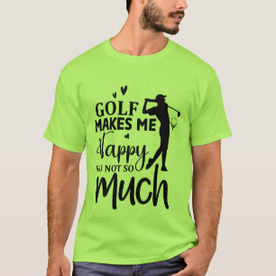 Camiseta Arte com palavras de sarcasmo engraçado de golfe