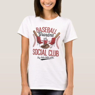 Camiseta Arte com palavras de Vovó de esportes de beisebol 