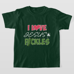 Camiseta Arte com palavras divertidas Jesus picles