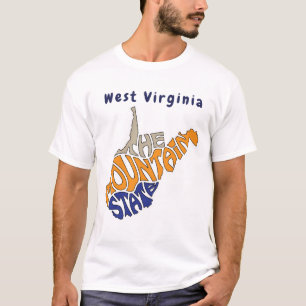 Camiseta Arte com Palavras do Apelido da Virgínia Ocidental