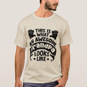 Camiseta Arte com palavras do avô legal incrível