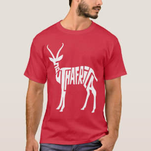Camiseta Arte com Palavras do Springbok da África do Sul An