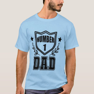 Camiseta Arte com palavras Pai número um legal 