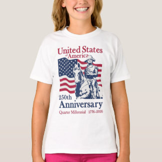Camiseta Arte Comemorativa do 250º Aniversário dos Estados 