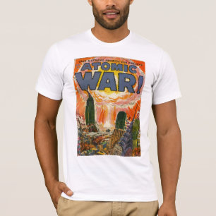 Camiseta Arte cómica da época dourada - guerra atômica