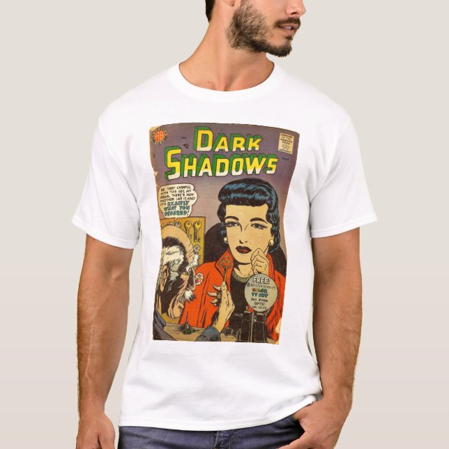 Camiseta Arte cómica da época dourada - sombras escuras (Frente)