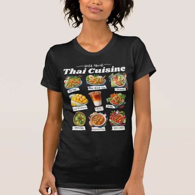 Camiseta Arte Comida Asiática do Restaurante Tailandês Da C (Frente)