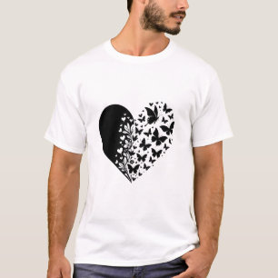 Camiseta Arte Conceitual Preto Branco Design Artístico