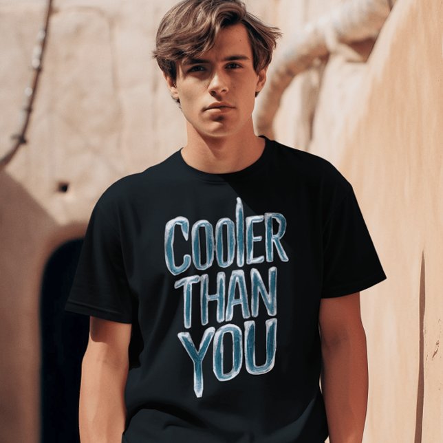 Camiseta Arte Congelada De Palavras De Gelo - Mais Fria Que (Criador carregado)