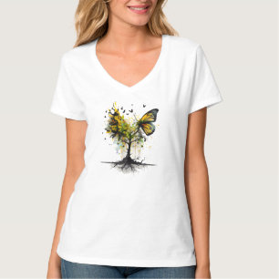Camiseta Arte Criativa de Borboleta Animal