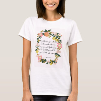 Camiseta Arte cristã das citações - 91:4 do salmo