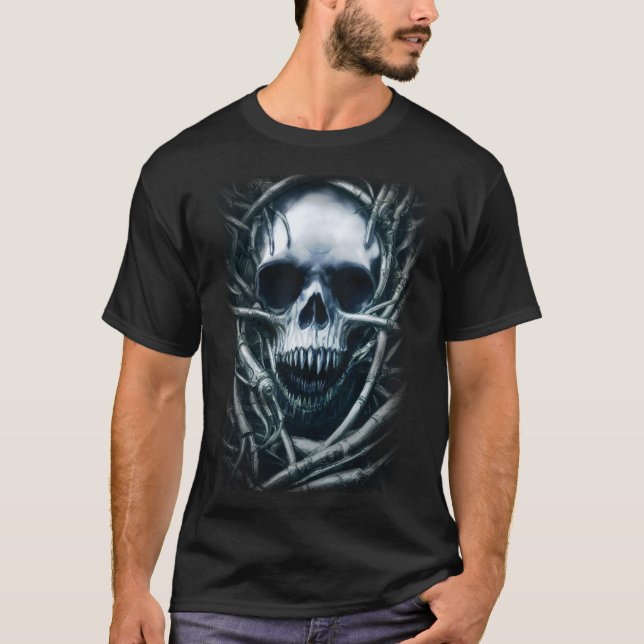Camiseta Arte Crônica Gótica: Sinal de Morte Cérebro (Frente)